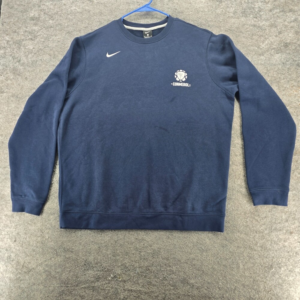 Nike Sweatshirt Mens XL Conmebol Long Sleeve Blue Fleece